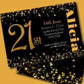 21歳の誕生日モダン、シンプルタイポグラフィ、20歳 招待状