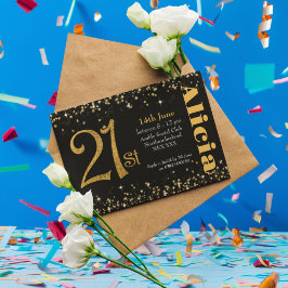21歳の誕生日モダン、シンプルタイポグラフィ、20歳 招待状