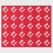 21歳の誕生日ラッピング紙 |年カスタム齢 ラッピングペーパー (フラット)