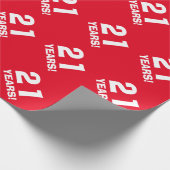 21歳の誕生日ラッピング紙 |年カスタム齢 ラッピングペーパー (角)