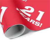 21歳の誕生日ラッピング紙 |年カスタム齢 ラッピングペーパー (ロールコーナー)