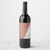 21歳の誕生日ワインラベルバラ金ゴールドグリッタードリップ ワインラベル (正面)