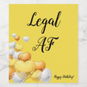 21歳の誕生日ワインラベル ワインラベル (シングルラベル)