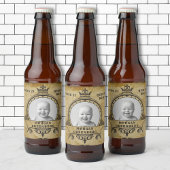 21歳の誕生日ヴィンテージレトロモノグラム追加フォト ビールラベル