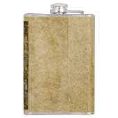 21歳の誕生日ヴィンテージレトロ素朴モノグラム写真 フラスク (裏面)