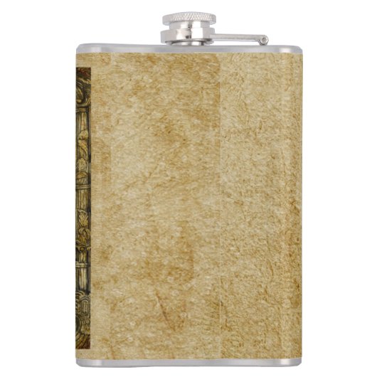 21歳の誕生日ヴィンテージレトロ素朴モノグラム写真 フラスク (裏面)