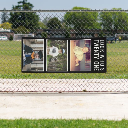 21歳の誕生日写真バナー 横断幕 (インサイチュ)