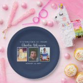 21歳の誕生日写真プレート ペーパープレート (パーティー)