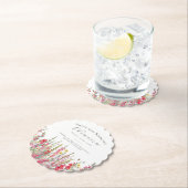 21歳の誕生日威厳がある誕生花カスタム ペーパーコースター (インサイチュ)