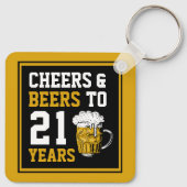 21歳の誕生日応援とビールから21歳 キーホルダー (裏面)