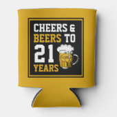21歳の誕生日応援とビールから21歳 缶クーラー (正面)