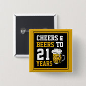 21歳の誕生日応援とビールから21歳 缶バッジ (正面&裏面)