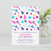 21歳の誕生日招待状カクテルピモダンンク 招待状 (スタンド正面)