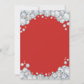 21歳の誕生日招待状レッド&シルバーダイヤモンド 招待状 (裏面)