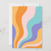 21歳の誕生日招待状レトロ波状波状 招待状 (裏面)