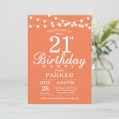 21歳の誕生日招待状 コーラル 招待状 (スタンド正面)