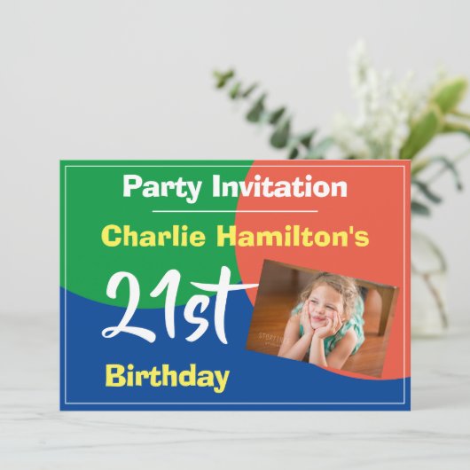 21歳の誕生日招待状(写真あり) (スタンド正面)