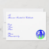 21歳の誕生日招待状 招待状 (裏面)