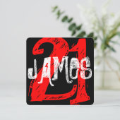 21歳の誕生日招待状 招待状 (スタンド正面)