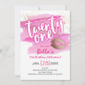 21歳の誕生日招待状 招待状 (正面)