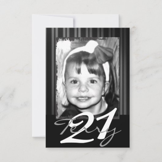 21歳の誕生日招待状 招待状 (正面)