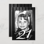 21歳の誕生日招待状 招待状 (正面/裏面)