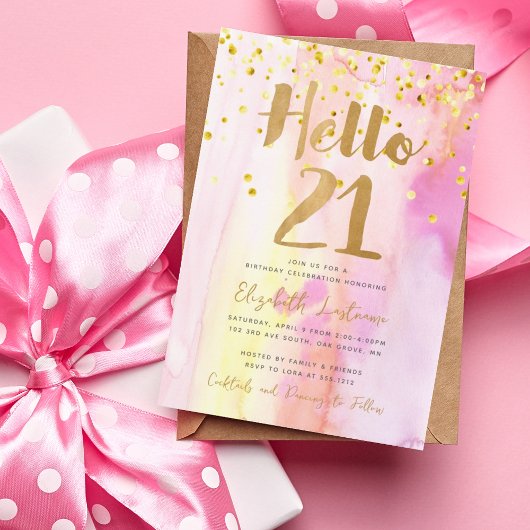 21歳の誕生日招待状 招待状