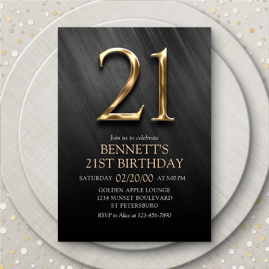 21歳の誕生日招待状 招待状