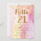 21歳の誕生日招待状 招待状 (正面)