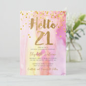 21歳の誕生日招待状 招待状 (スタンド正面)