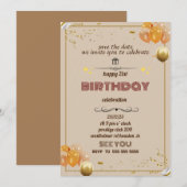 21歳の誕生日招待状 招待状 (正面/裏面)