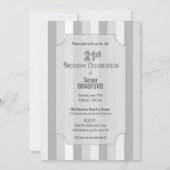 21歳の誕生日招待状、3段ケーキ 招待状 (裏面)