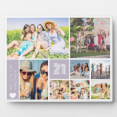 21歳の誕生日数々の写真コラージュ フォトプラーク (正面)