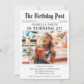 21歳の誕生日新聞写真 招待状 (正面)