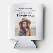 21歳の誕生日新聞 缶クーラー (正面)