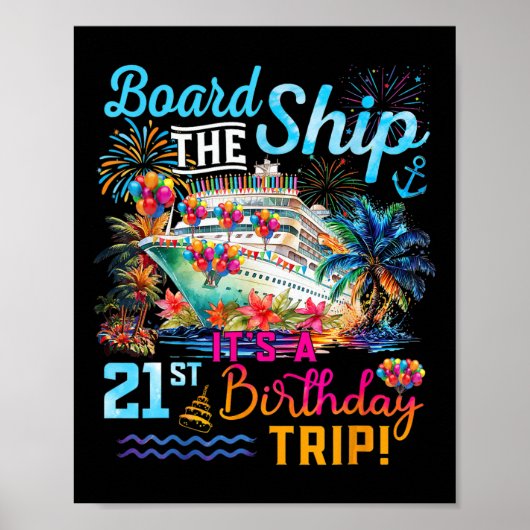 21歳の誕生日旅行クルーズ船に乗り込もう ポスター (正面)