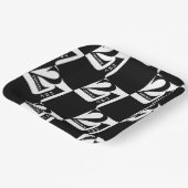 21歳の誕生日白黒パターン誕生日パーティー ペーパープレート (傾斜あり)