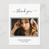 21歳の誕生日白黒感謝してい写真 ポストカード (正面)