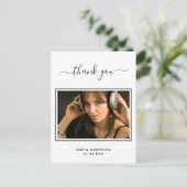 21歳の誕生日白黒感謝してい写真 ポストカード (スタンド正面)