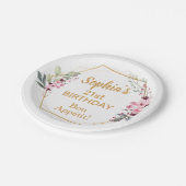 21歳の誕生日紙プレート-さくらんぼブロッサムスタイル ペーパープレート (アングル)