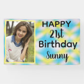 21歳の誕生日絞り染めワンフォト 横断幕 (横)