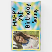 21歳の誕生日絞り染めワンフォト 横断幕 (縦)