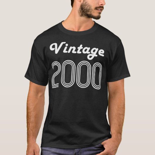 21歳の誕生日贈男性へり物21歳2000年 Tシャツ (正面)