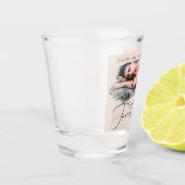 21歳の誕生日赤面ピンク写真 ショットグラス (左)