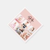 21歳の誕生日赤面写真コラージュバラ金ゴールド法 スタンダードカクテルナプキン (角)