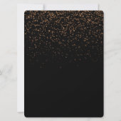 21歳の誕生日金ゴールドグリッター 招待状 (裏面)