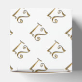 21歳の誕生日金ゴールド白エレガント フェイバーボックス (上部)