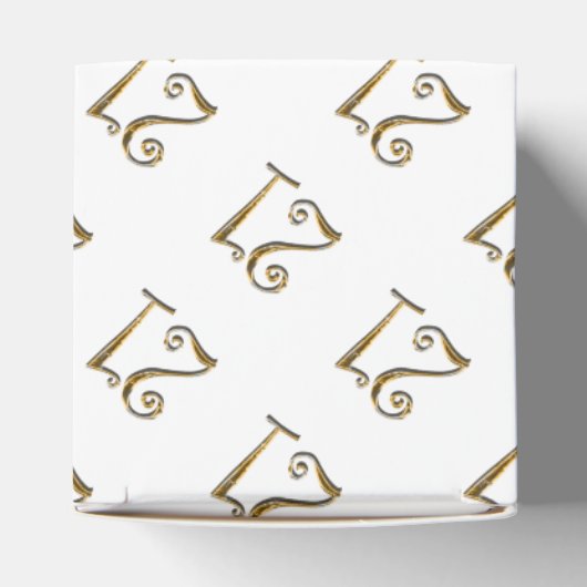 21歳の誕生日金ゴールド白エレガント フェイバーボックス (上部)