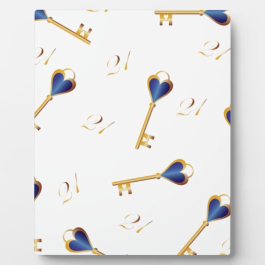 21歳の誕生日鍵 フォトプラーク (正面)