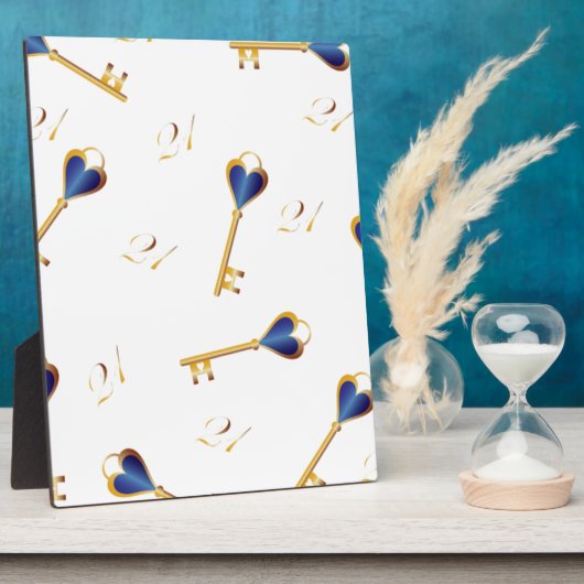 21歳の誕生日鍵 フォトプラーク (側面)